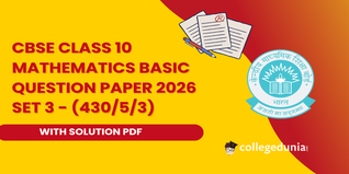 CBSE Class 10 Mathematics Basic Set 3 - (430/5/3) Question Paper 2026 with Solution PDF